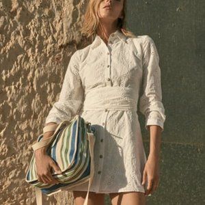 Zara | Openwork Embroidered Mini Dress Size M